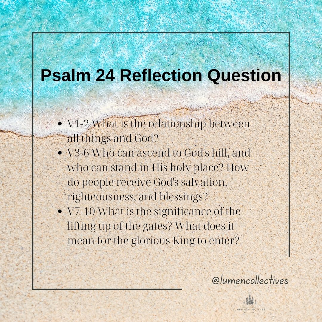 Daily Chapter---Psalm 24 Reflection Question