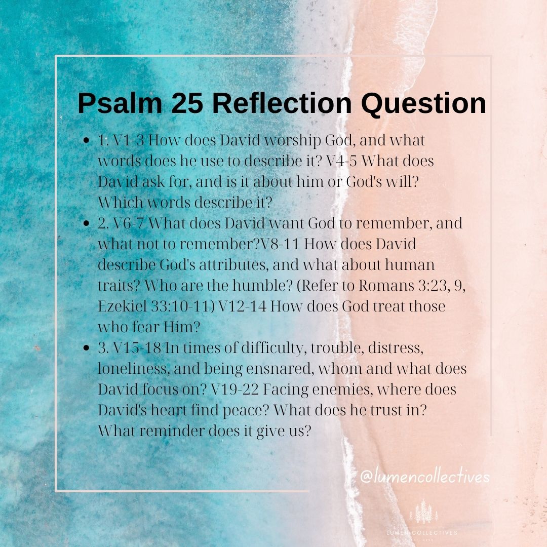 Daily Chapter---Psalm 25 Reflection Question