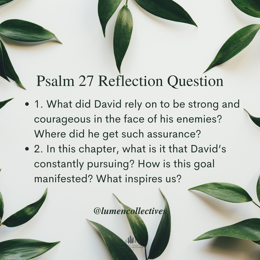 Daily Chapter---Psalm 27 Reflection Question