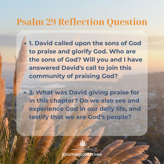 Daily Chapter---Psalm 29 Reflection Question