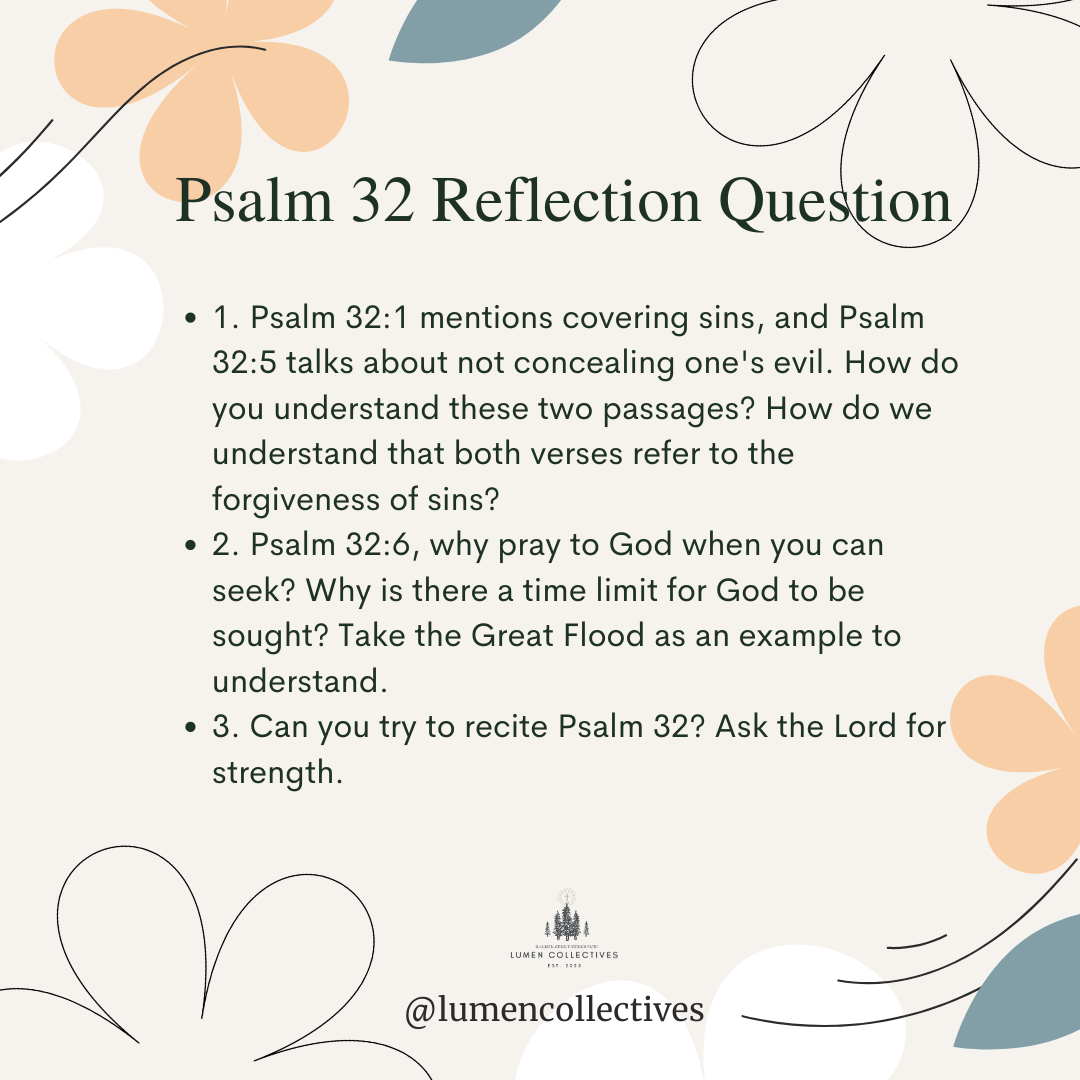 Daily Chapter---Psalm 32 Reflection Question