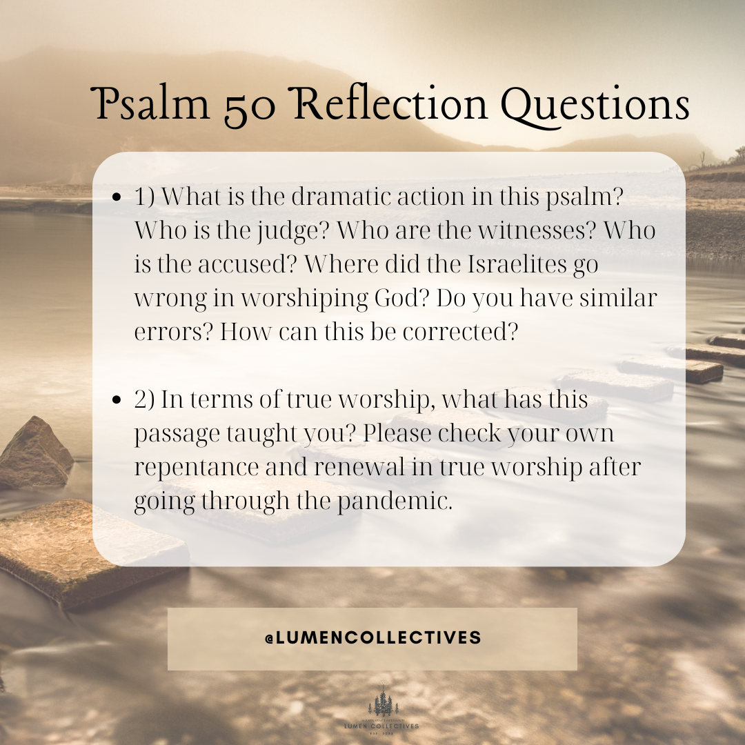 Daily Chapter---Psalm 50 Reflection Question