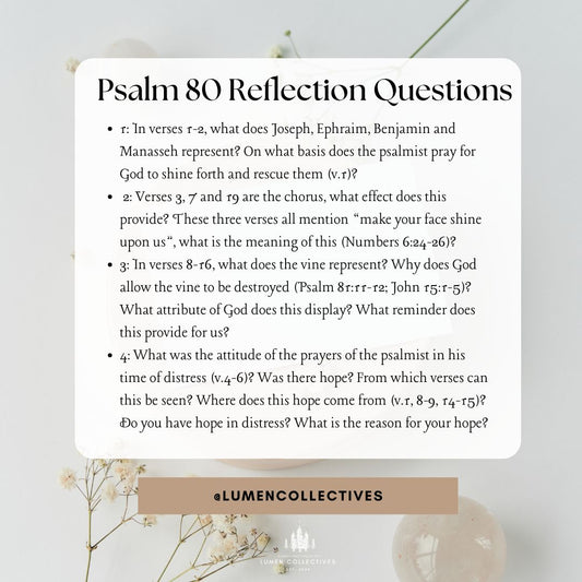 Daily Chapter---Psalm 80 Reflection Question