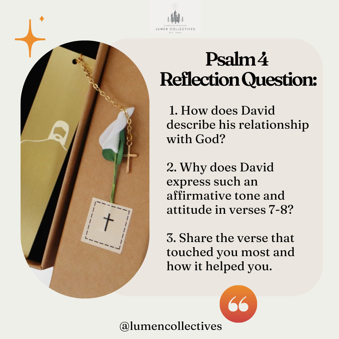 Daily Chapter--- Psalm 4 Reflection Questions