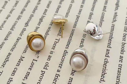 Virtuous woman --- freshwater pearl S925 sterling silver stud earrings