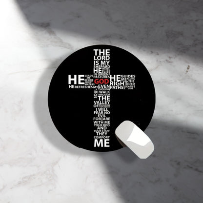 Christian Cross Round  Mouse Pad