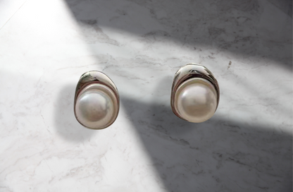 Virtuous woman --- freshwater pearl S925 sterling silver stud earrings