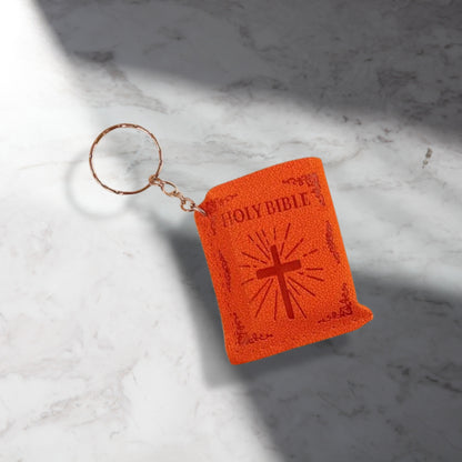 Mini HOLY BIBLE Book Keychain with Purse Bag