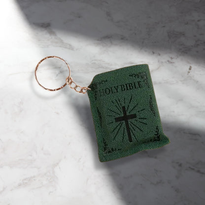 Mini HOLY BIBLE Book Keychain with Purse Bag